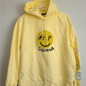 Ozlana Yellow Smiley Face Hoodie
